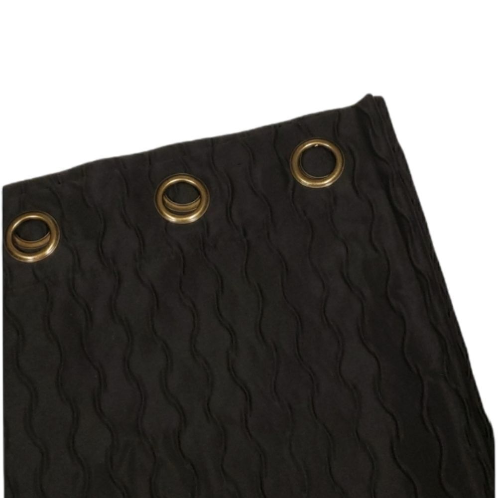2 panels Black blackout curtains